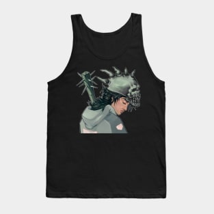 Spike Skull Helmet Tank Top